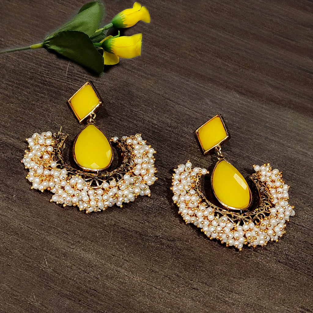 The99Jewel Traditional Kundan Earrings for Women | Elegant Indian Ethnic Stone Earrings for Wedding, Bridal and Festive Wear