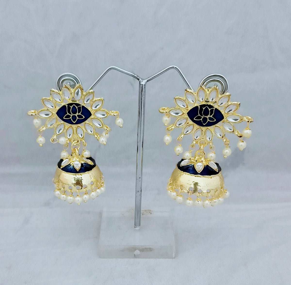 The99Jewel Traditional Kundan Earrings for Women | Elegant Indian Ethnic Stone Earrings for Wedding, Bridal and Festive Wear