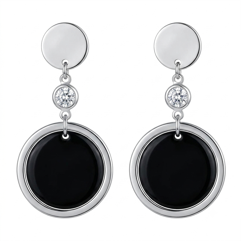 The99Jewel Designer Abstract Silver Plated Star Round Earrings