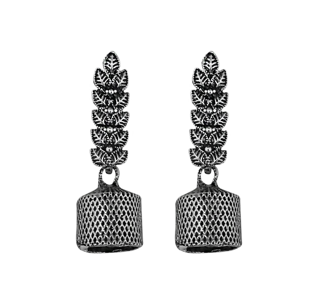 The99Jewel Oxidised Jhumki Earrings