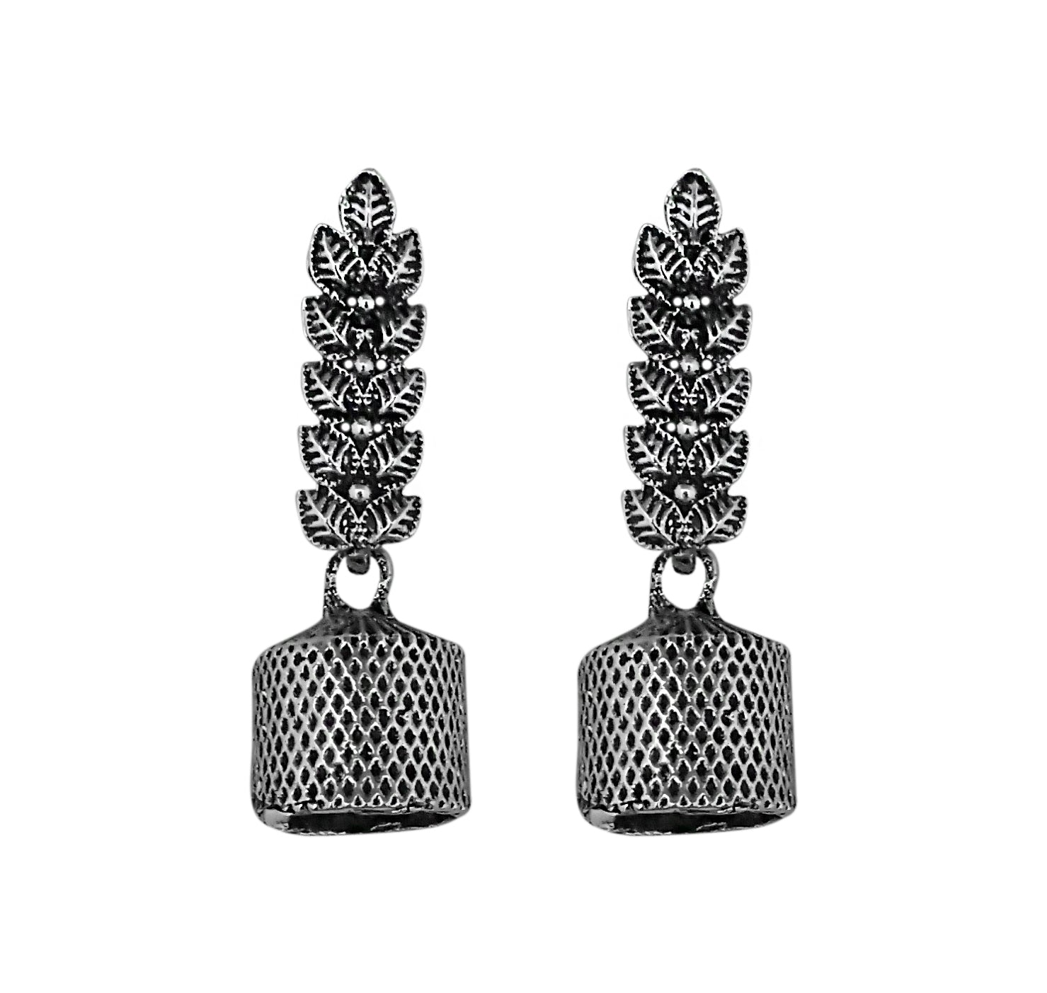 The99Jewel Oxidised Jhumki Earrings