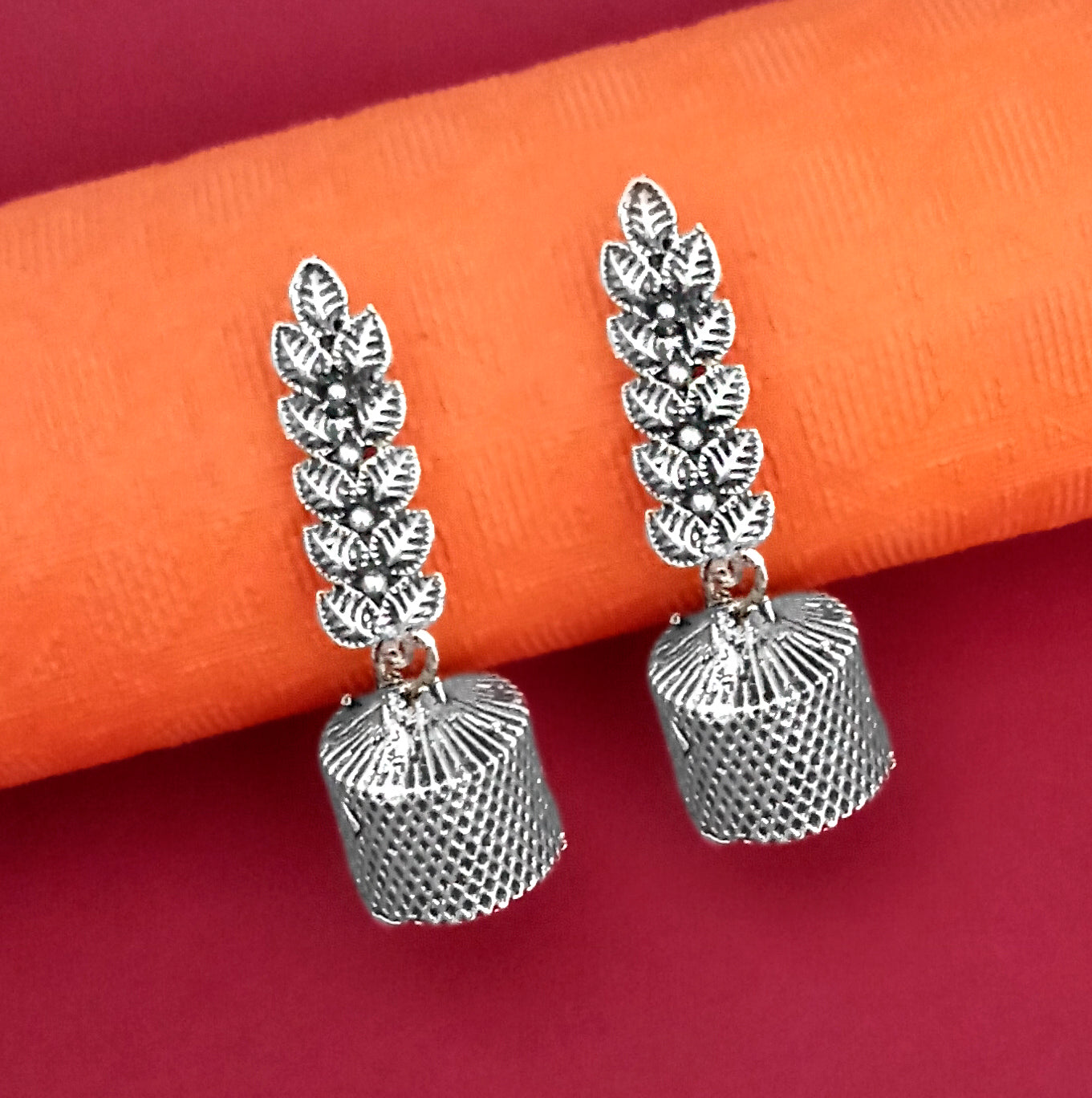 The99Jewel Oxidised Jhumki Earrings