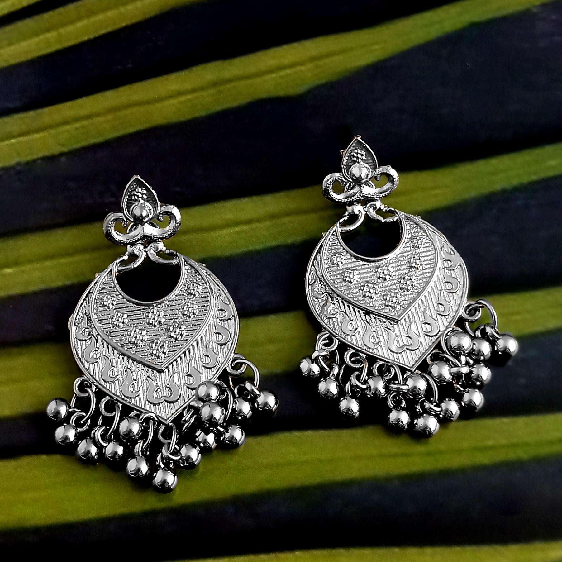 The99Jewel Oxidised Plated Stylish Earrings