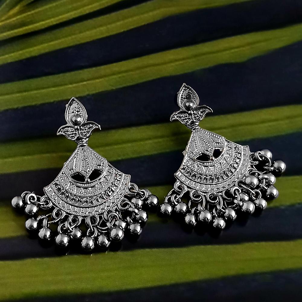 The99Jewel Oxidised Plated Dangler Earrings-1317010B