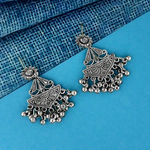 The99Jewel Oxidised Plated Dangler Earrings - 1317011