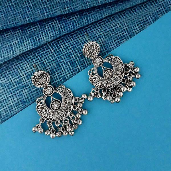 The99Jewel Oxidised Plated Dangler Earrings - 1317013