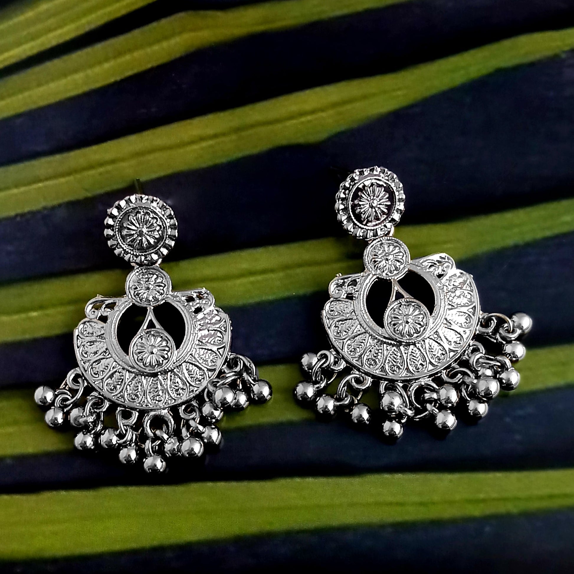 The99Jewel Oxidised Plated Stylish Earrings
