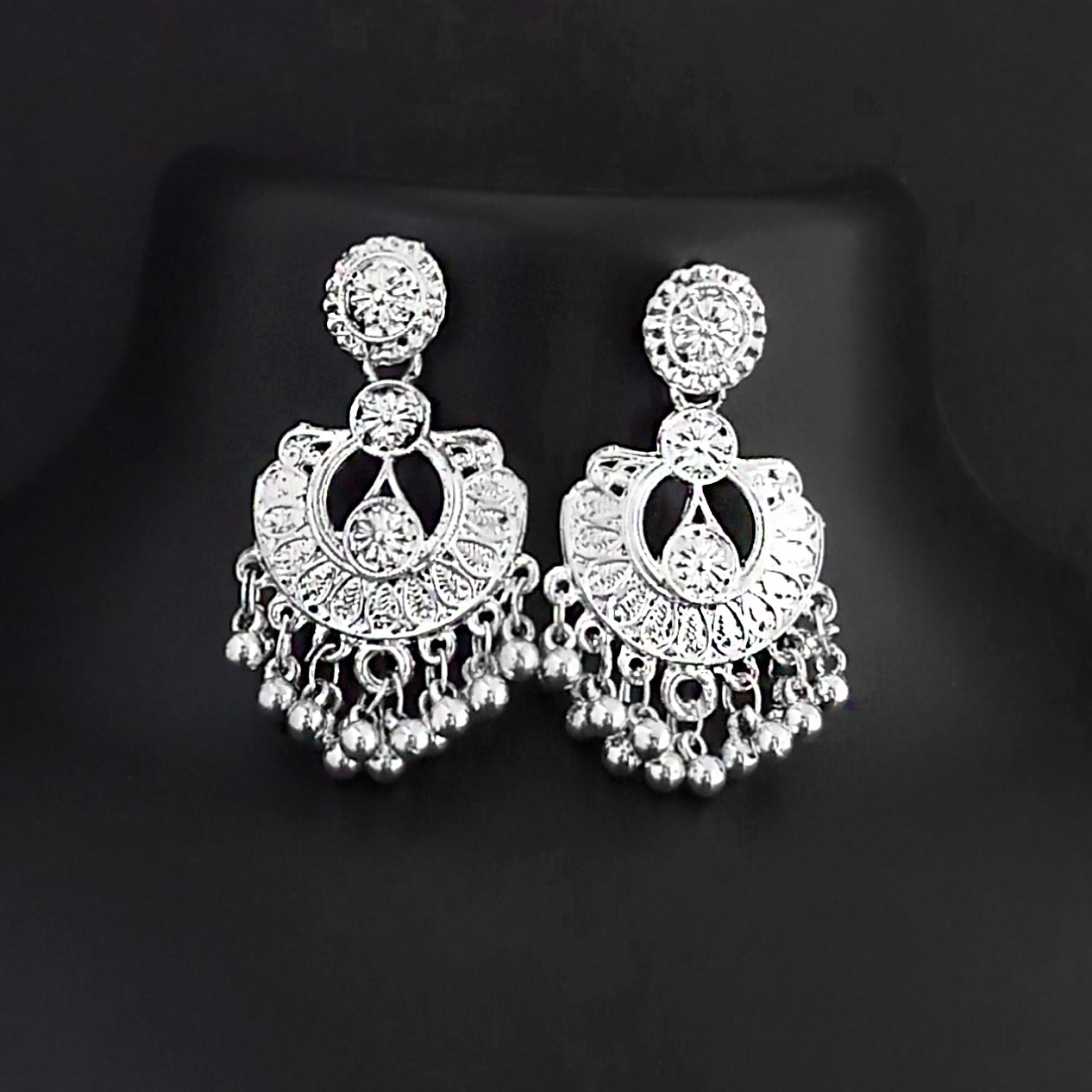 The99Jewel Oxidised Plated Stylish Earrings