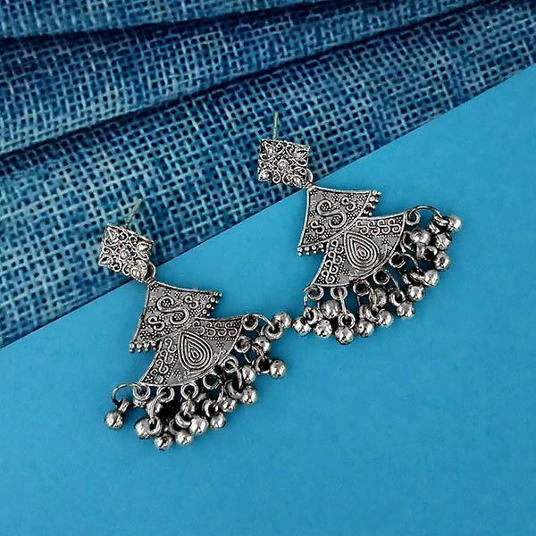 The99Jewel Oxidised Plated Dangler Earrings - 1317015