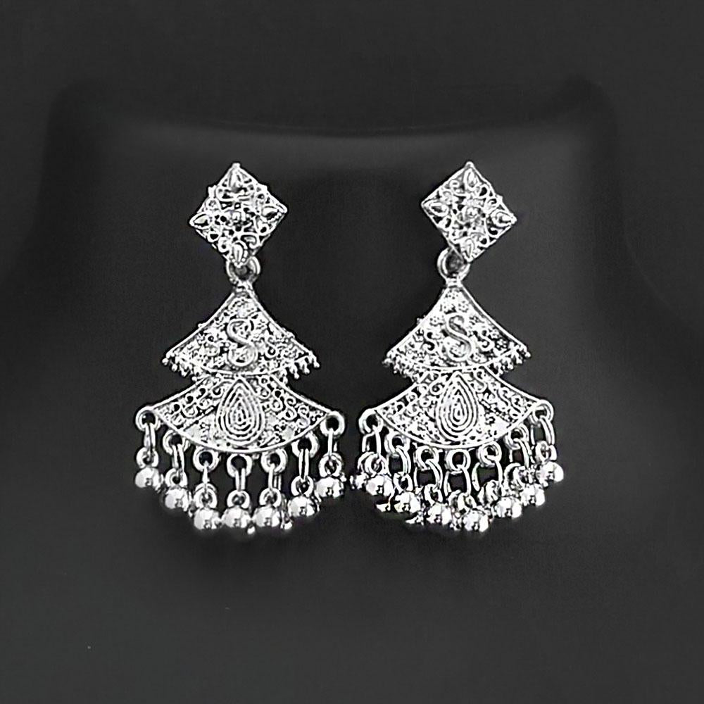 The99Jewel Oxidised Plated Dangler Earrings - 1317015C