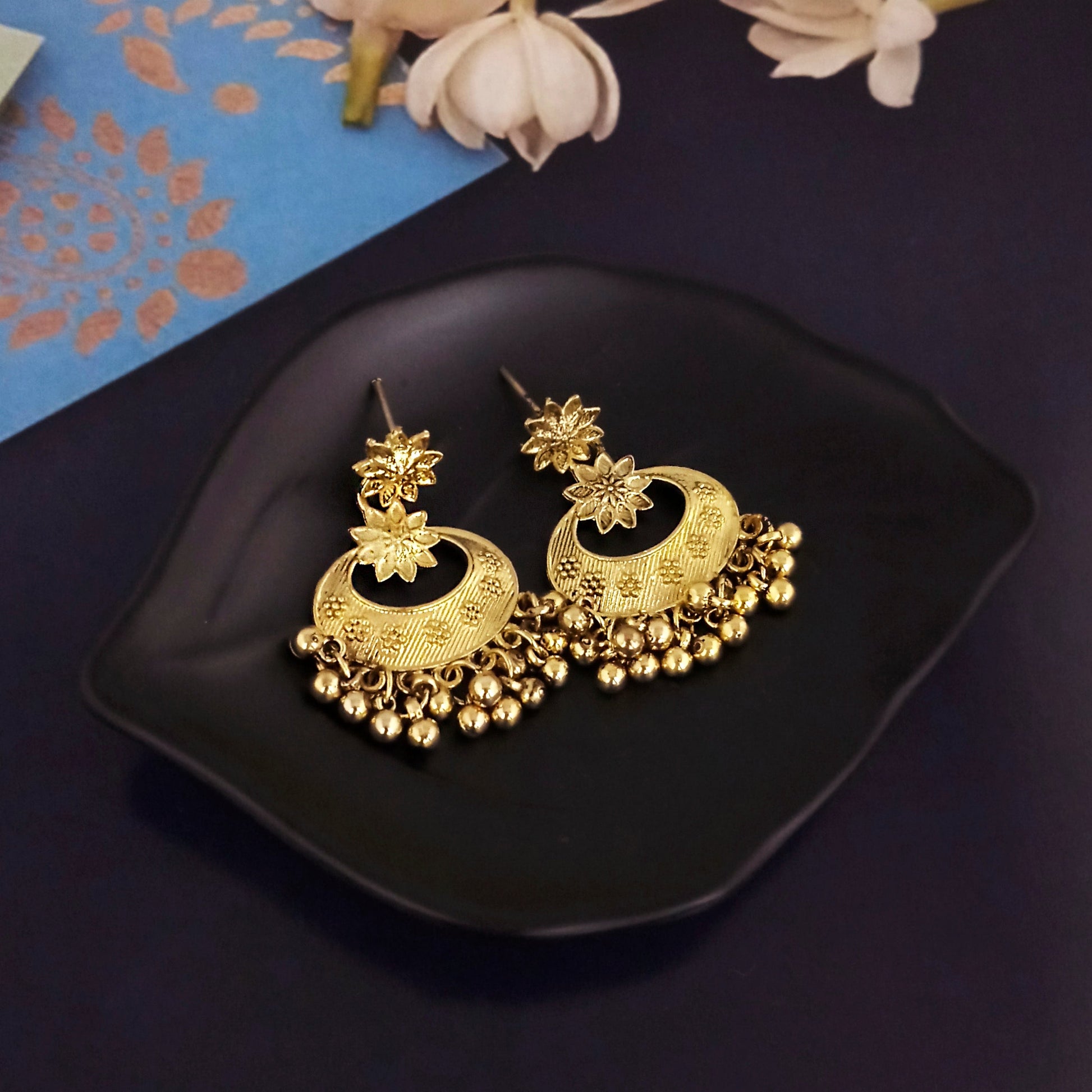 The99Jewel Oxidised Plated Stylish Earrings