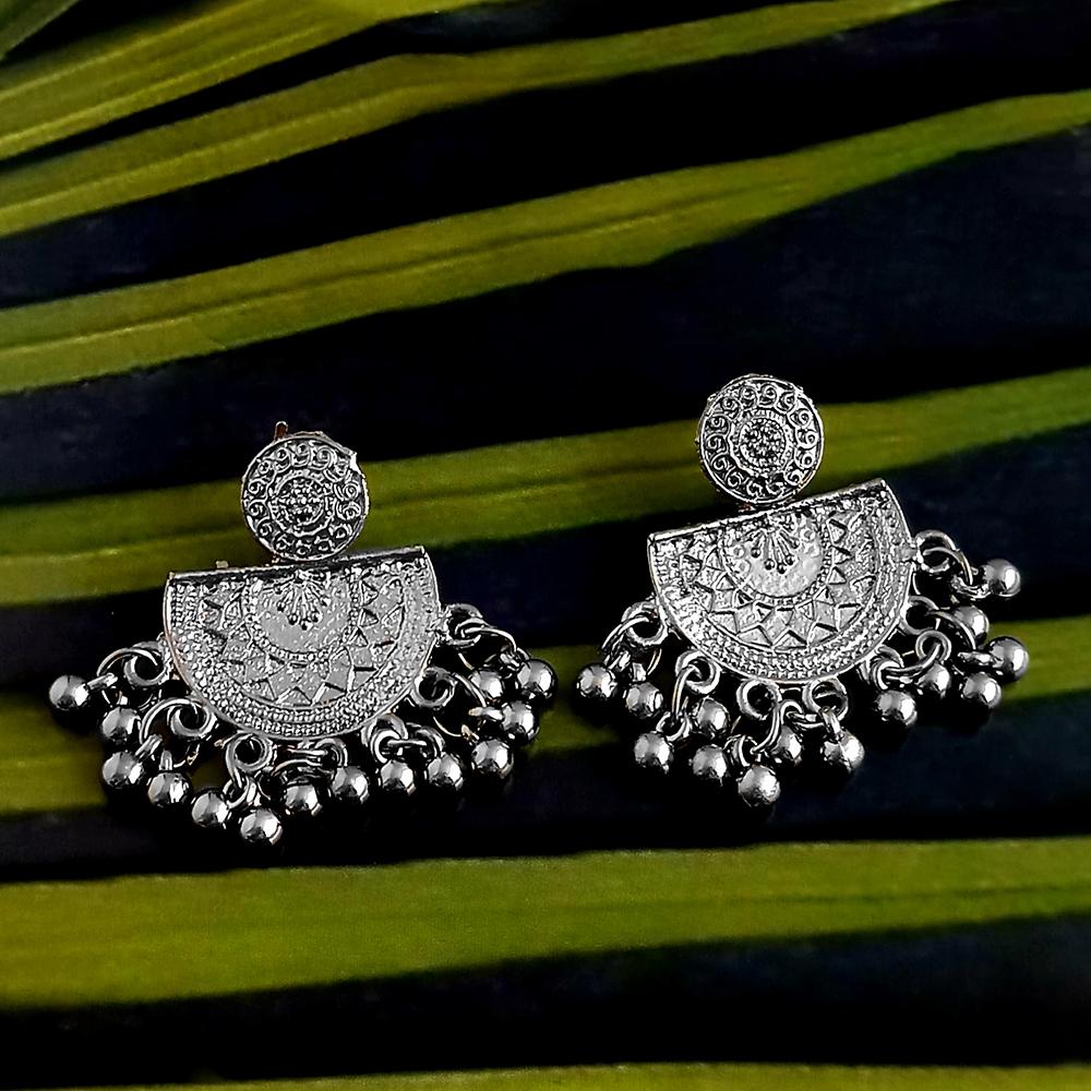 The99Jewel Oxidised Plated Dangler Earrings-1317022B