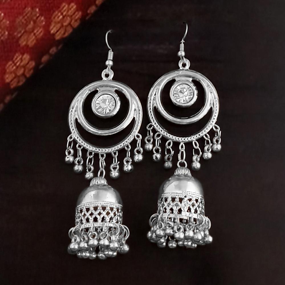 The99Jewel Silver Plated Dangler Earrings - 1317038