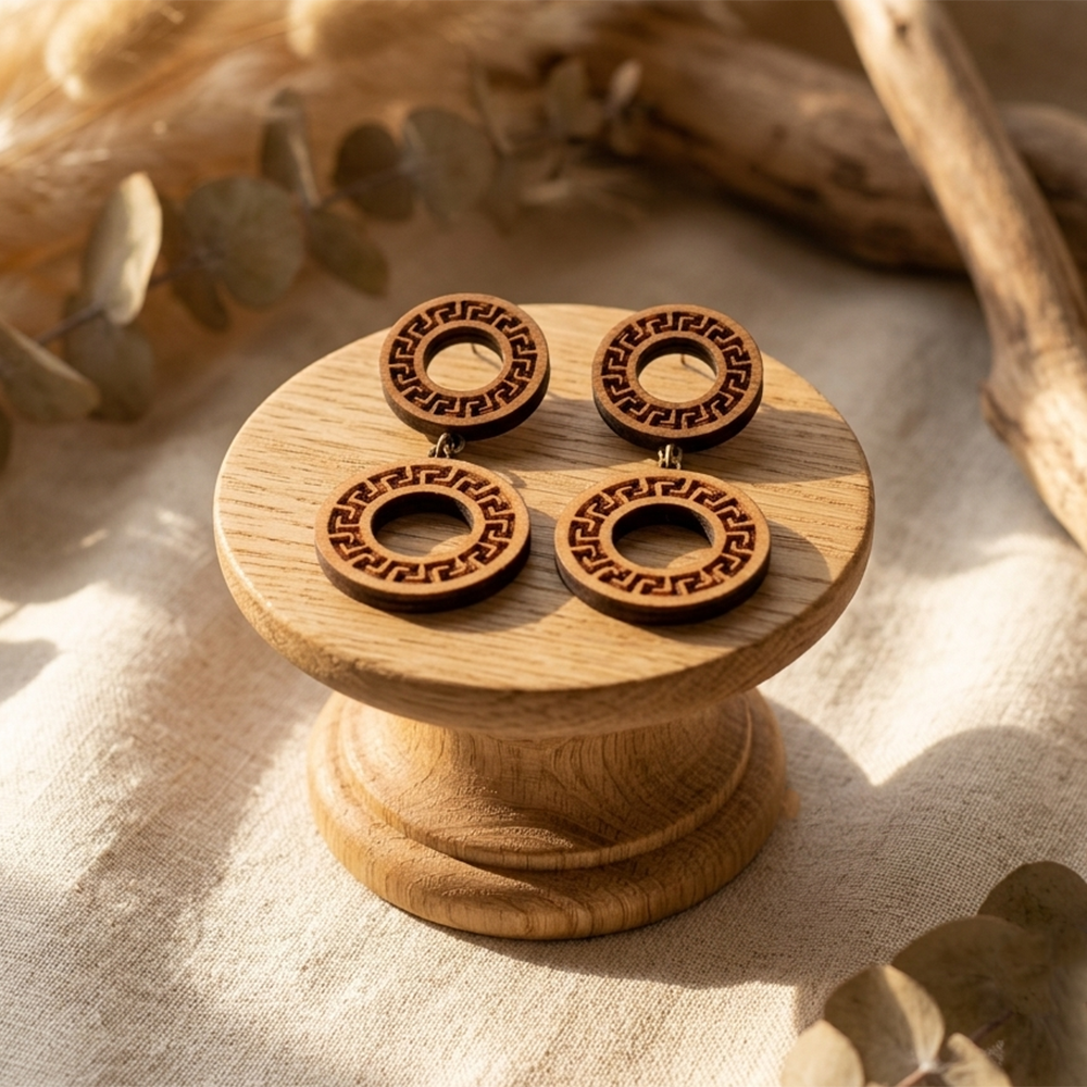 The99Jewel Vintage Style Wooden Fashion Dangler Earrings