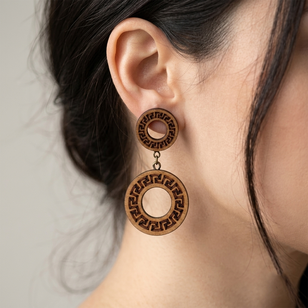 The99Jewel Vintage Style Wooden Fashion Dangler Earrings