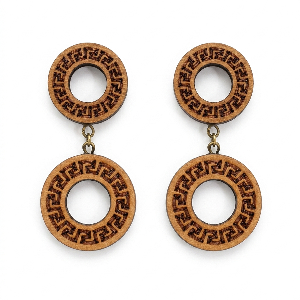 The99Jewel Vintage Style Wooden Fashion Dangler Earrings
