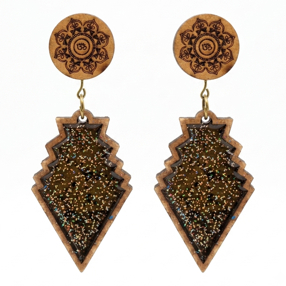 The99Jewel Vintage Style Wooden Fashion Dangler Earrings