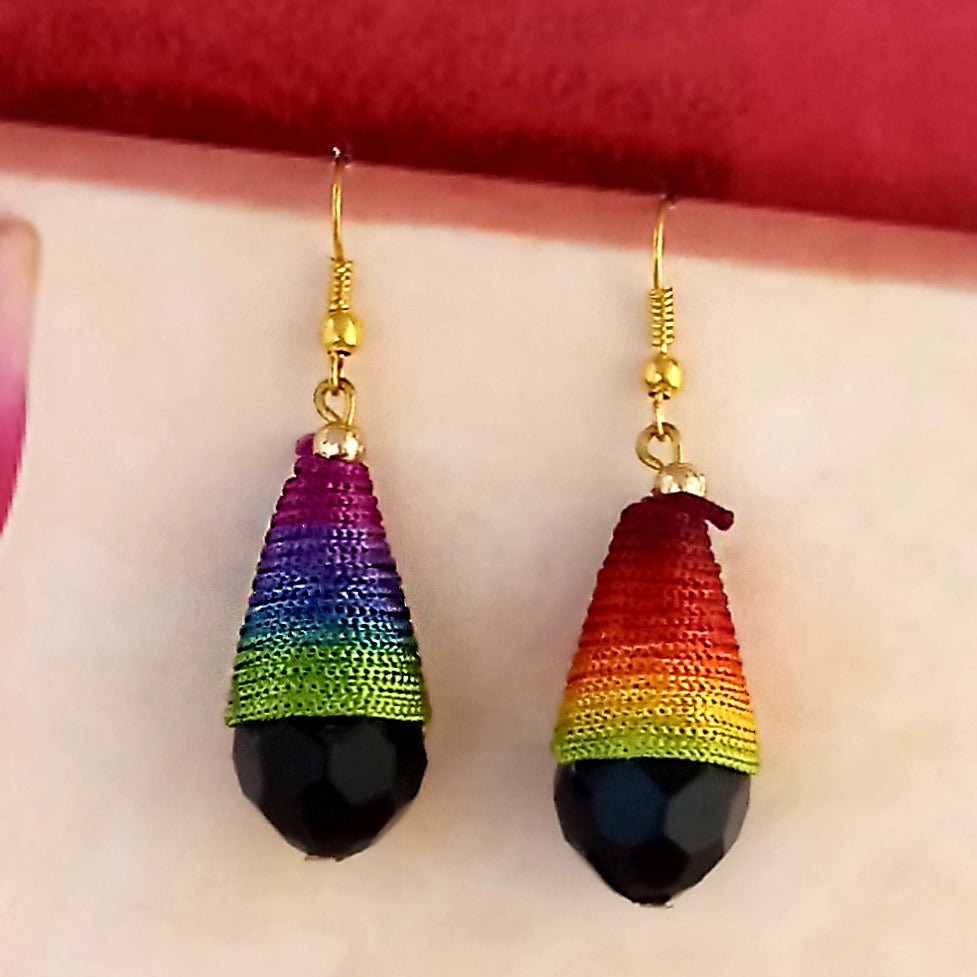 The99Jewel Stylish Multi Color Thread Earrings For Women And Girls