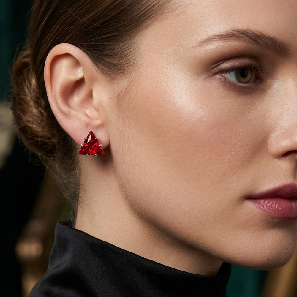 The99Jewel Sparkling Silver Plated AD Stud Earrings
