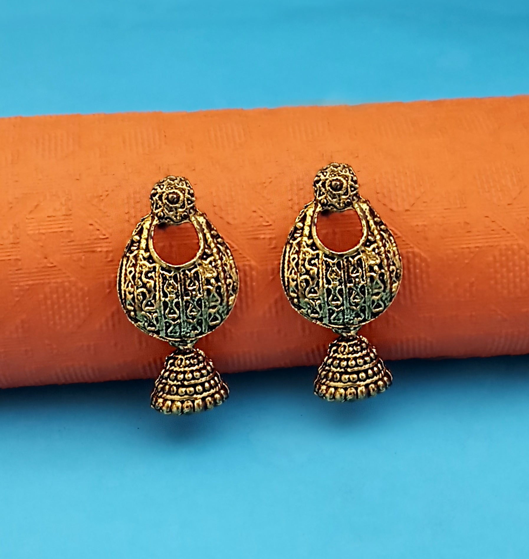 The99Jewel Gold Plated  Statement Earrings for Women