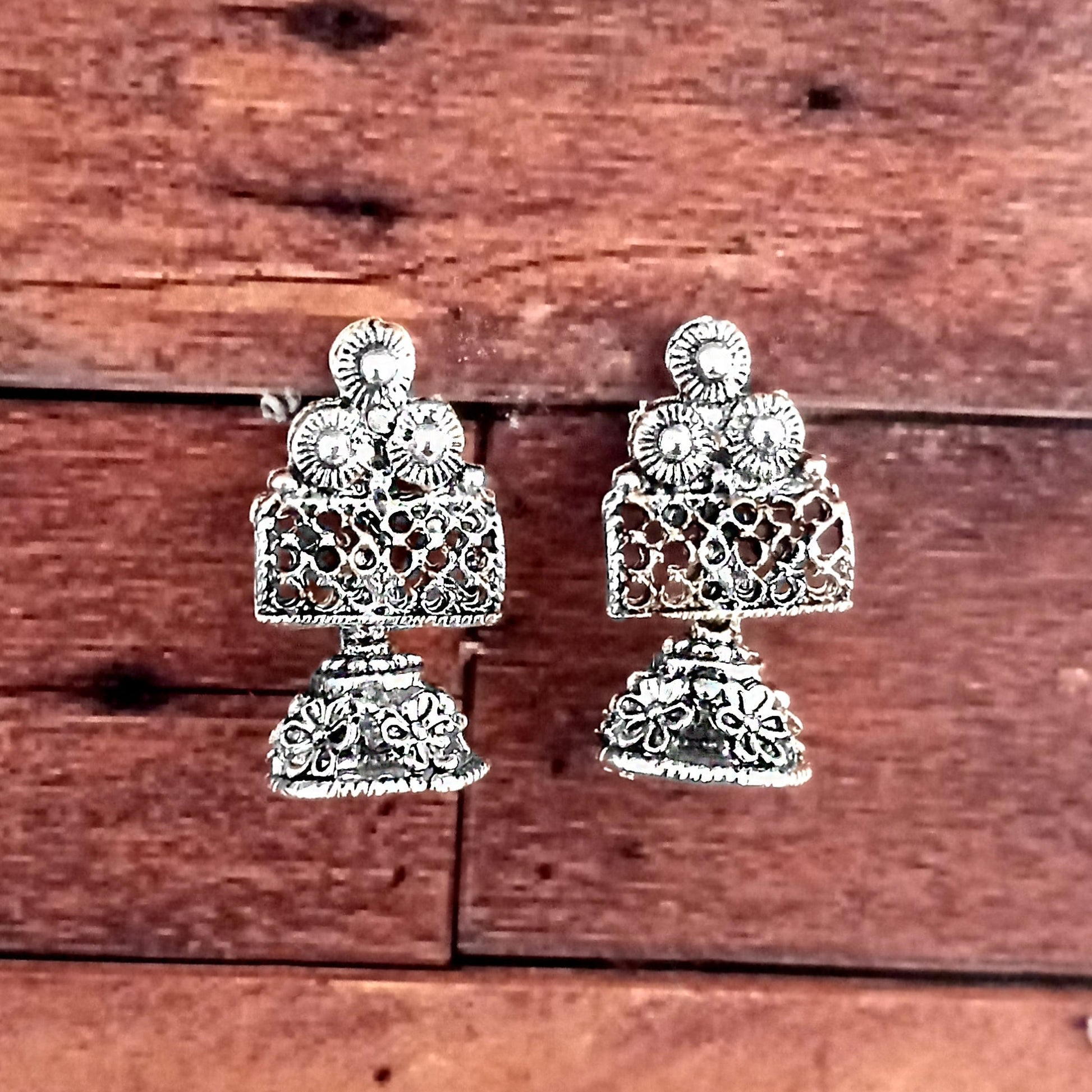The99Jewel Silver Plated Small Jhumki Earrings