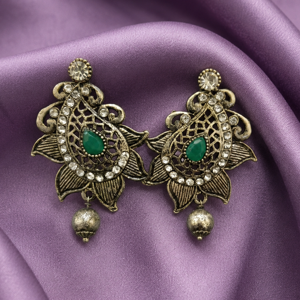 The99Jewel Silver  Plated Austrian Stone Dangler Earrings For Women