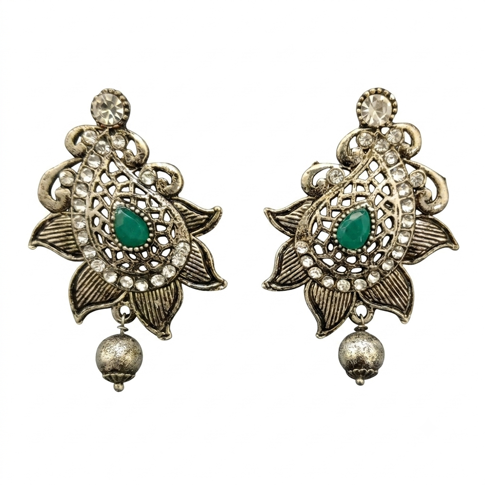 The99Jewel Silver  Plated Austrian Stone Dangler Earrings For Women