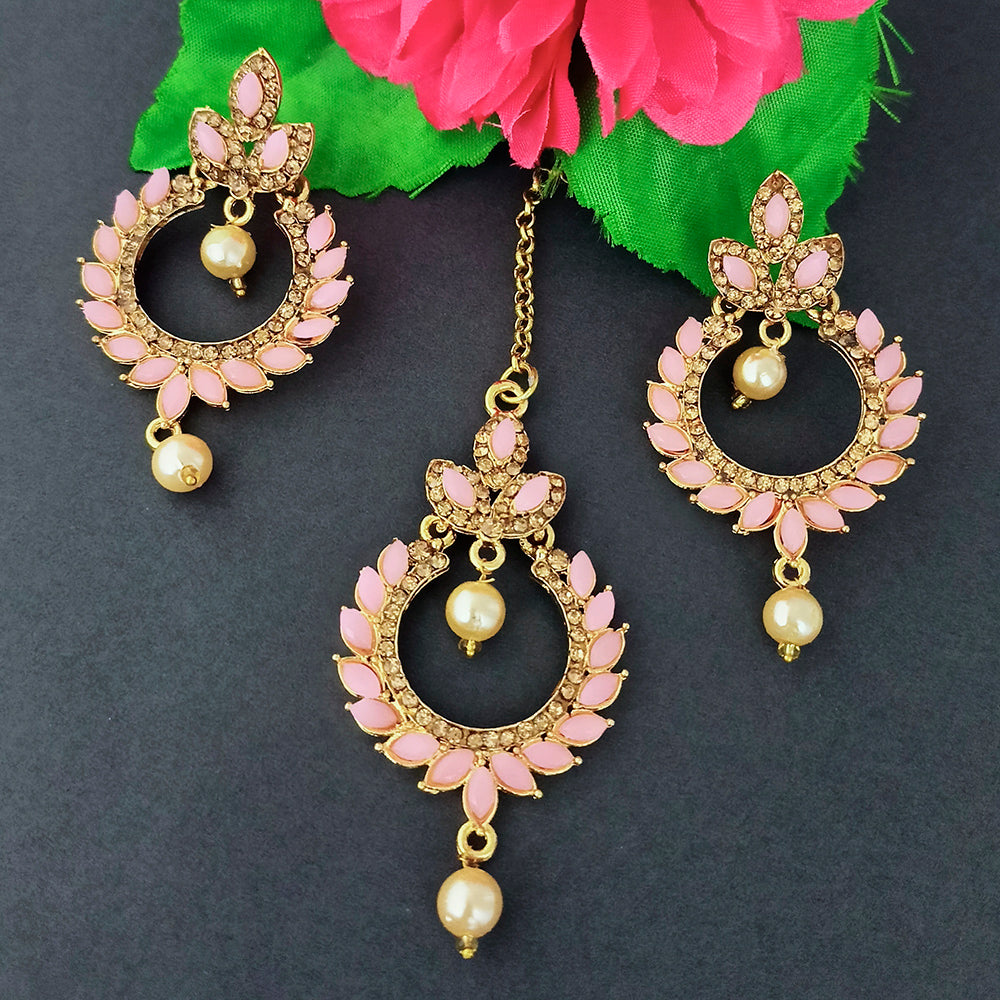 The99jewel Austrian Stone Earrings With Maangtikka-1319254I