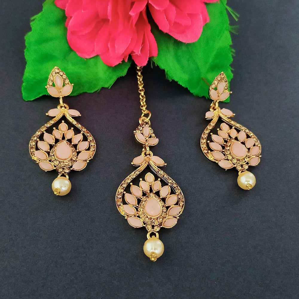 The99jewel Austrian Stone Earrings With Maangtikka-1319258G