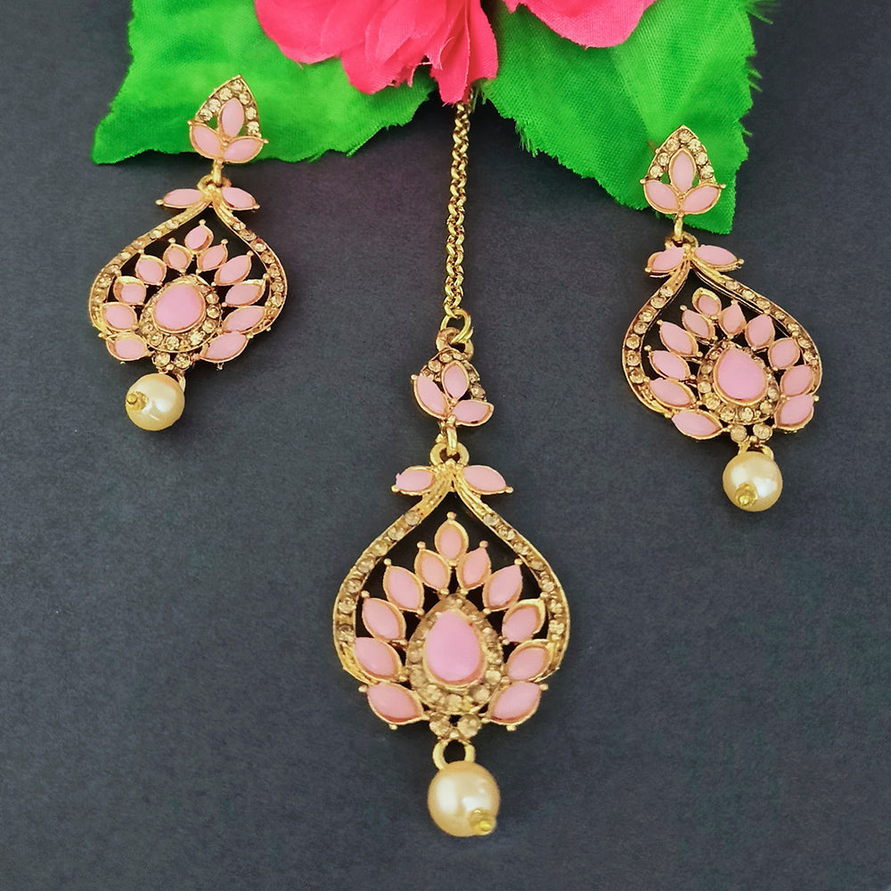 The99jewel Austrian Stone Earrings With Maangtikka-1319258H