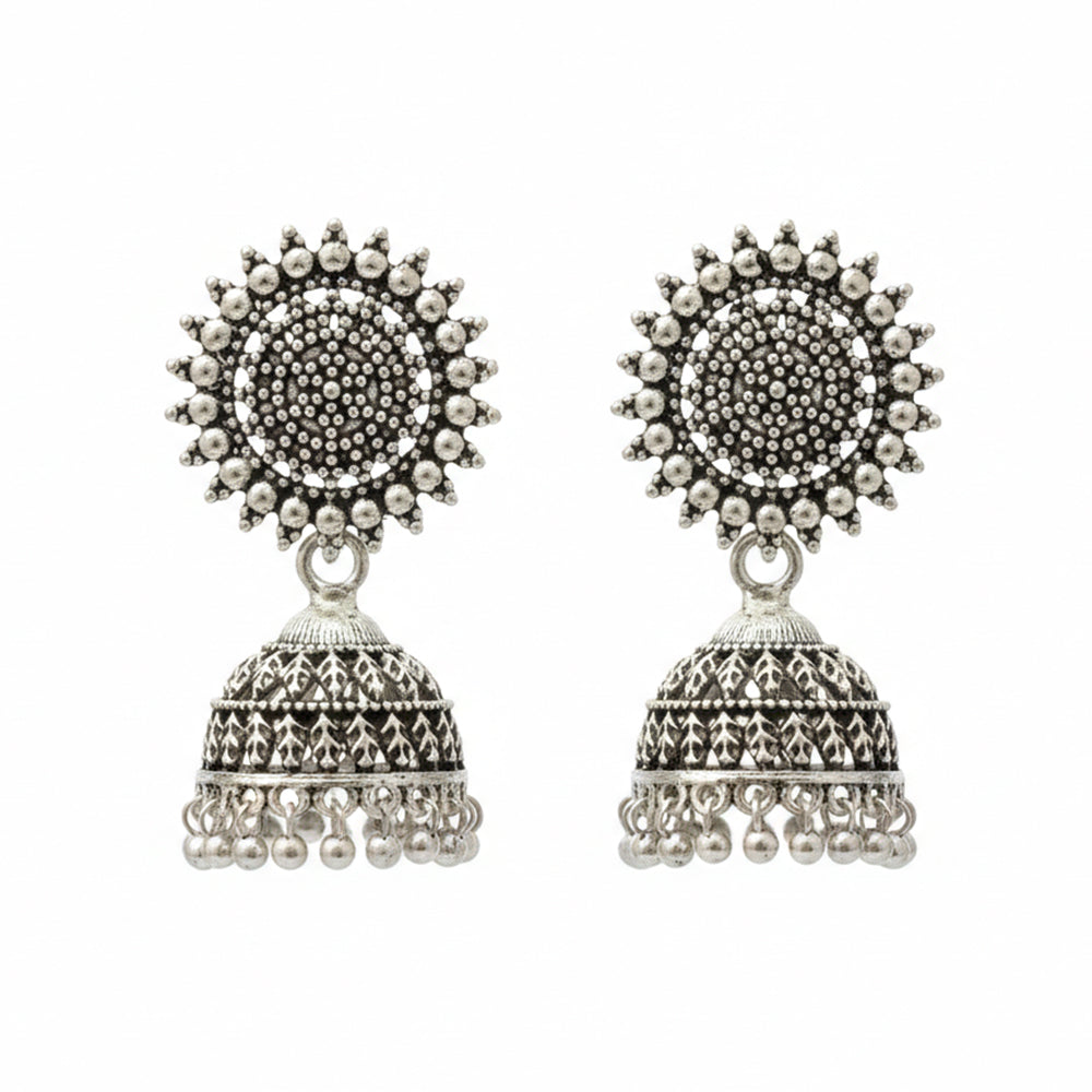 The99Jewel Oxidised Plated Stylish jhumki Earrings