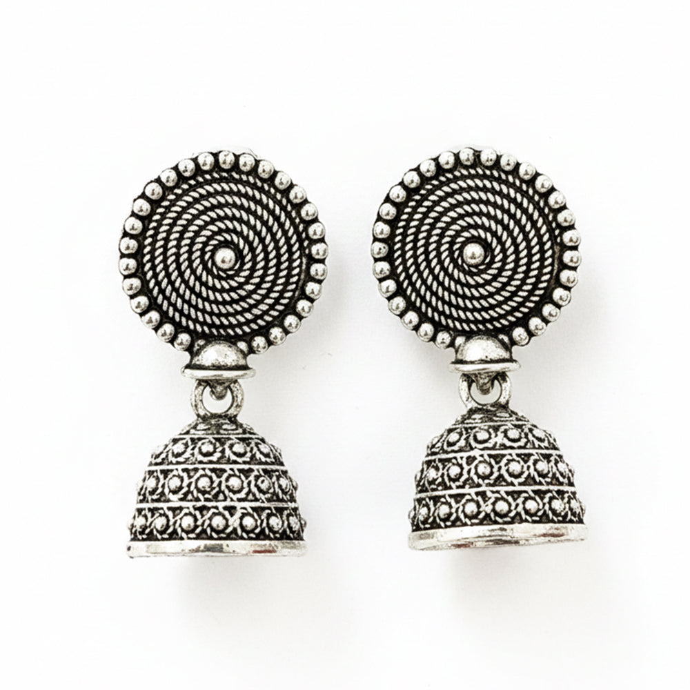The99Jewel Oxidised Plated Stylish jhumki Earrings