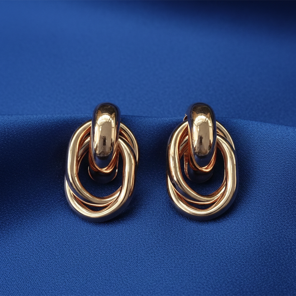 The99Jewel Rose Gold Plated Anti-Tarnish Stylish Stud Earrings