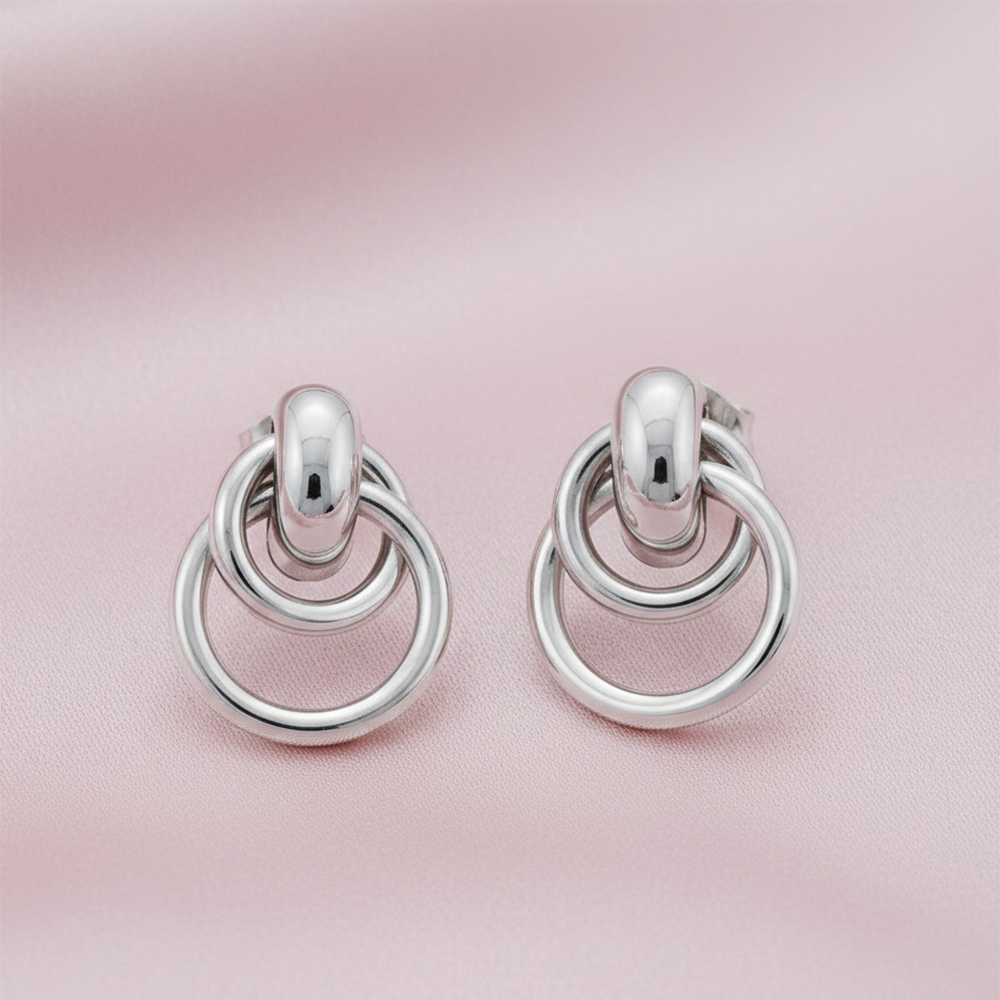 The99Jewel Silver Plated Anti-Tarnish Classic Stud Earrings