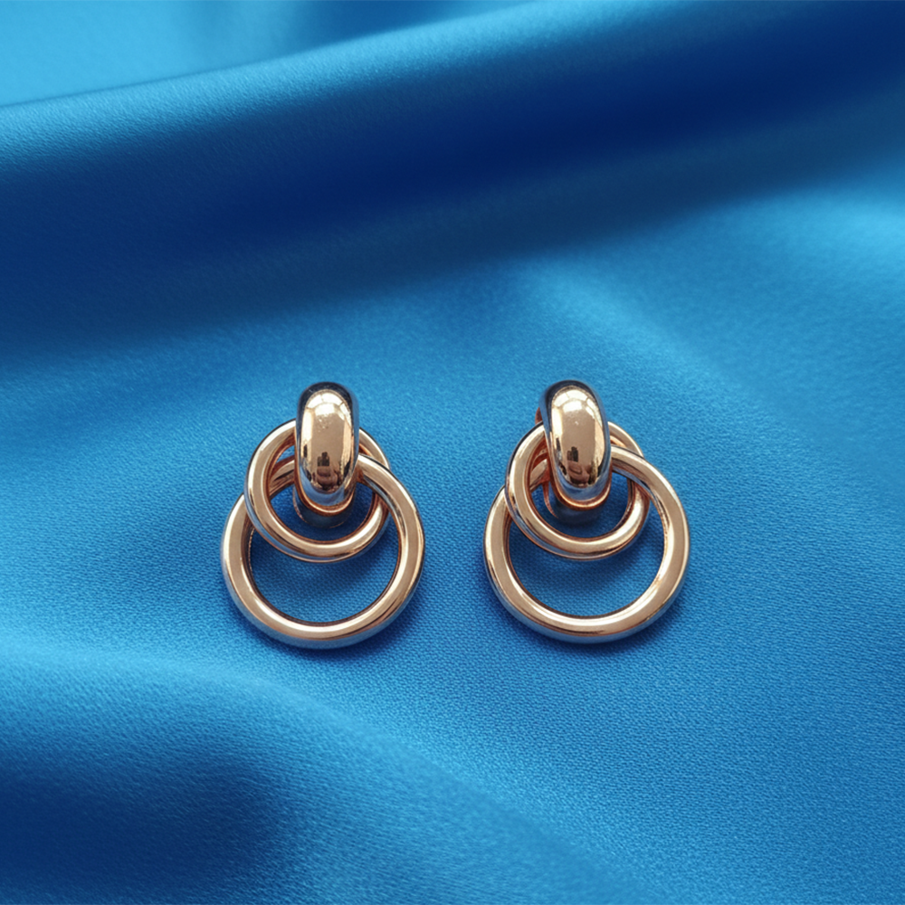 The99Jewel Premium Rose Gold Plated Anti-Tarnish Stud Earrings