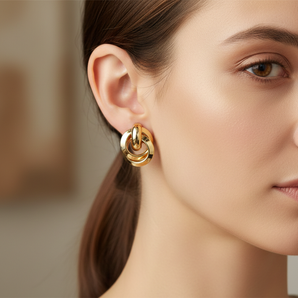 The99Jewel Elegant Gold Plated Anti-Tarnish Studs for Daily Wear