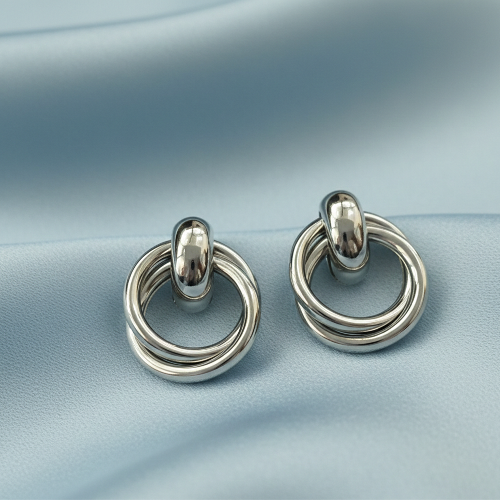 The99Jewel Elegant Silver Plated Anti-Tarnish Stud Earrings