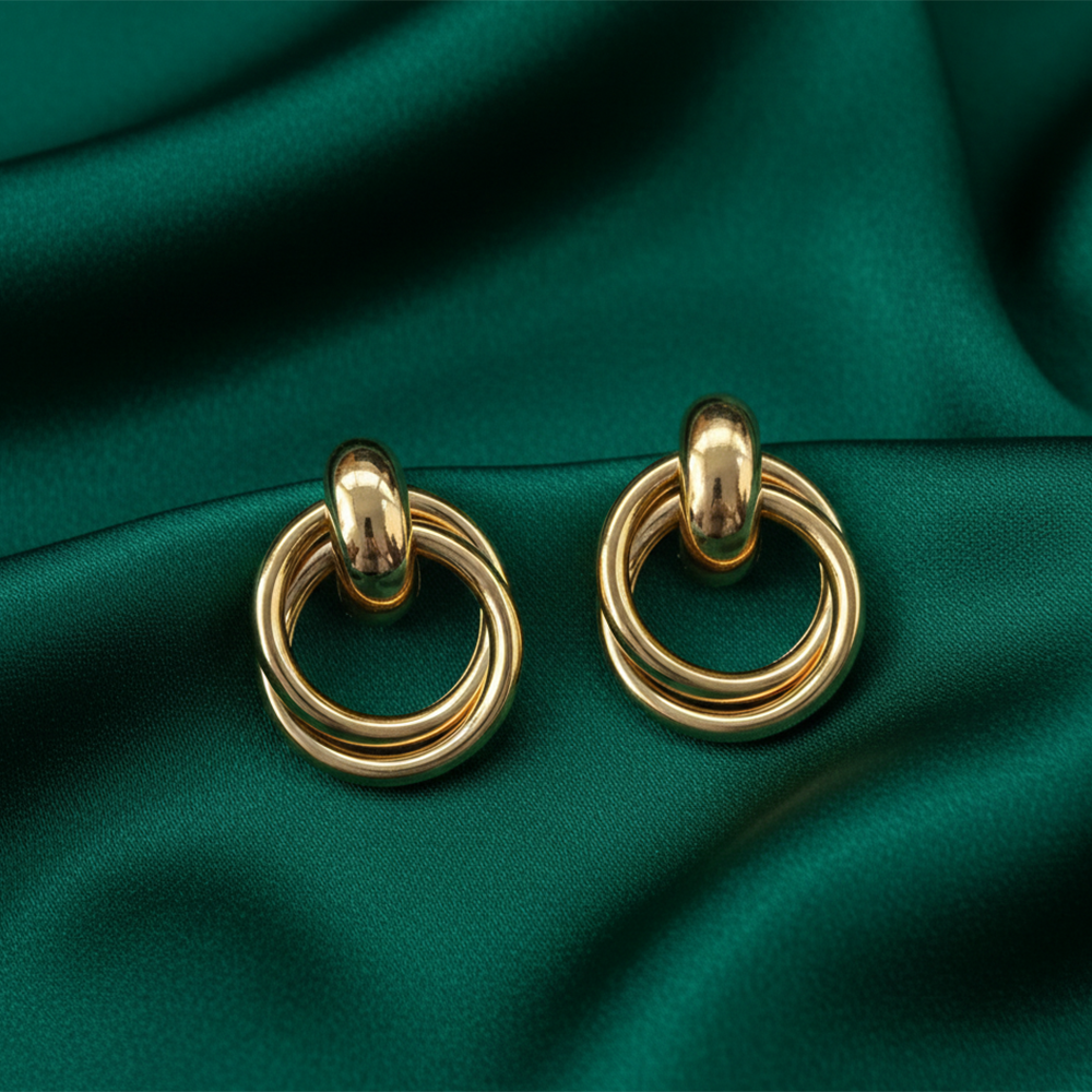 The99Jewel Trendy Gold Plated Anti-Tarnish Stud Earrings