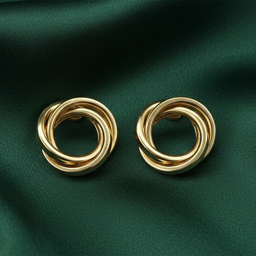 The99Jewel Minimal Gold Plated Anti-Tarnish Stud Earrings