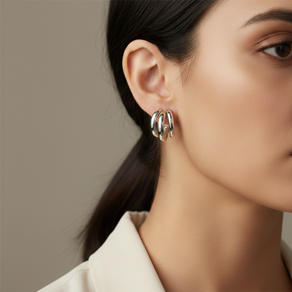 The99Jewel Durable Silver Plated Anti-Tarnish Stud Earrings