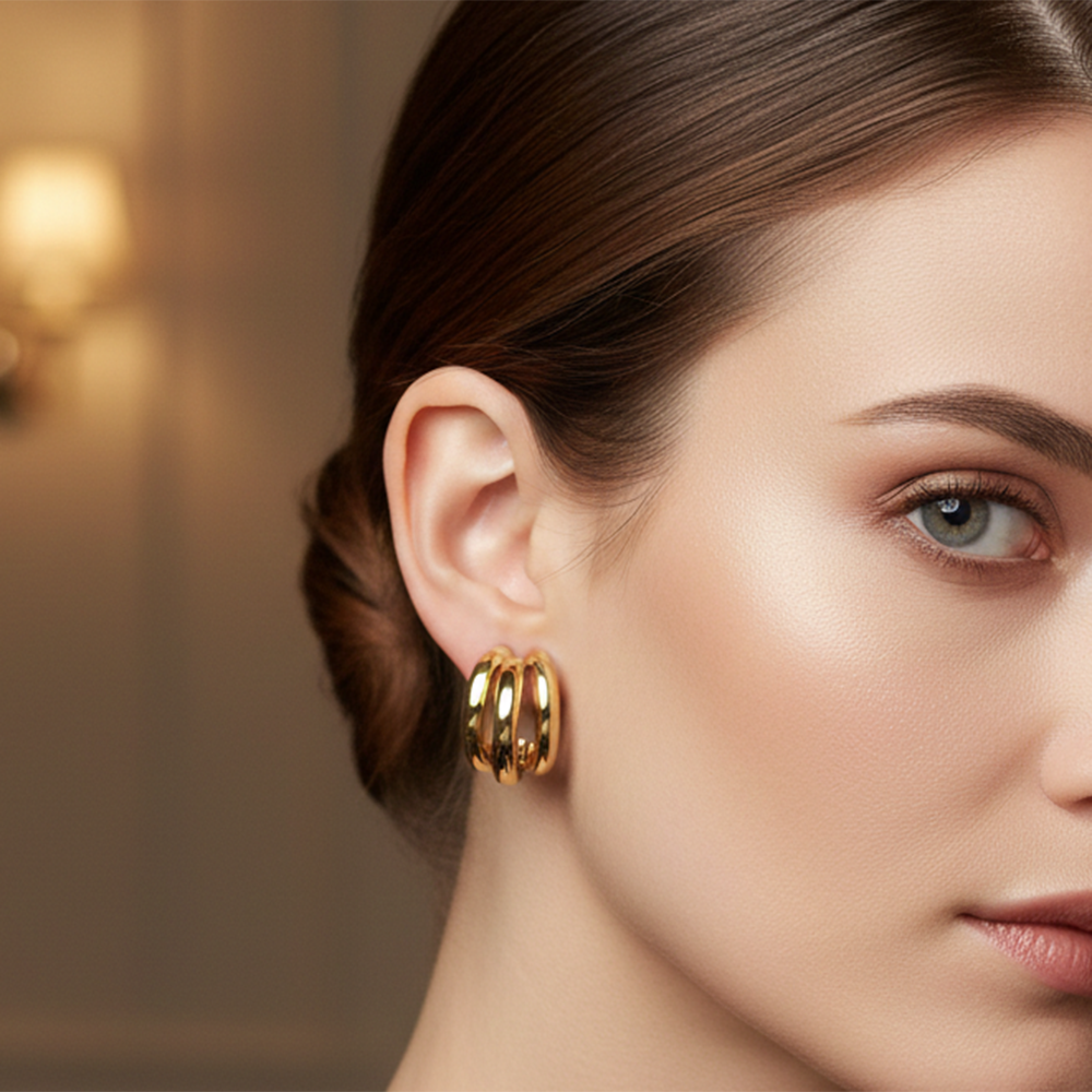 The99Jewel Lightweight Gold Plated Anti-Tarnish Studs