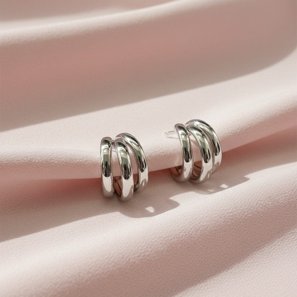 The99Jewel Durable Silver Plated Anti-Tarnish Stud Earrings