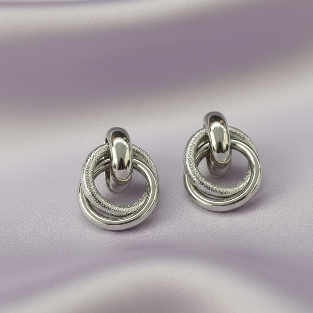 The99Jewel Minimalist Silver Plated Anti-Tarnish Stylish Studs