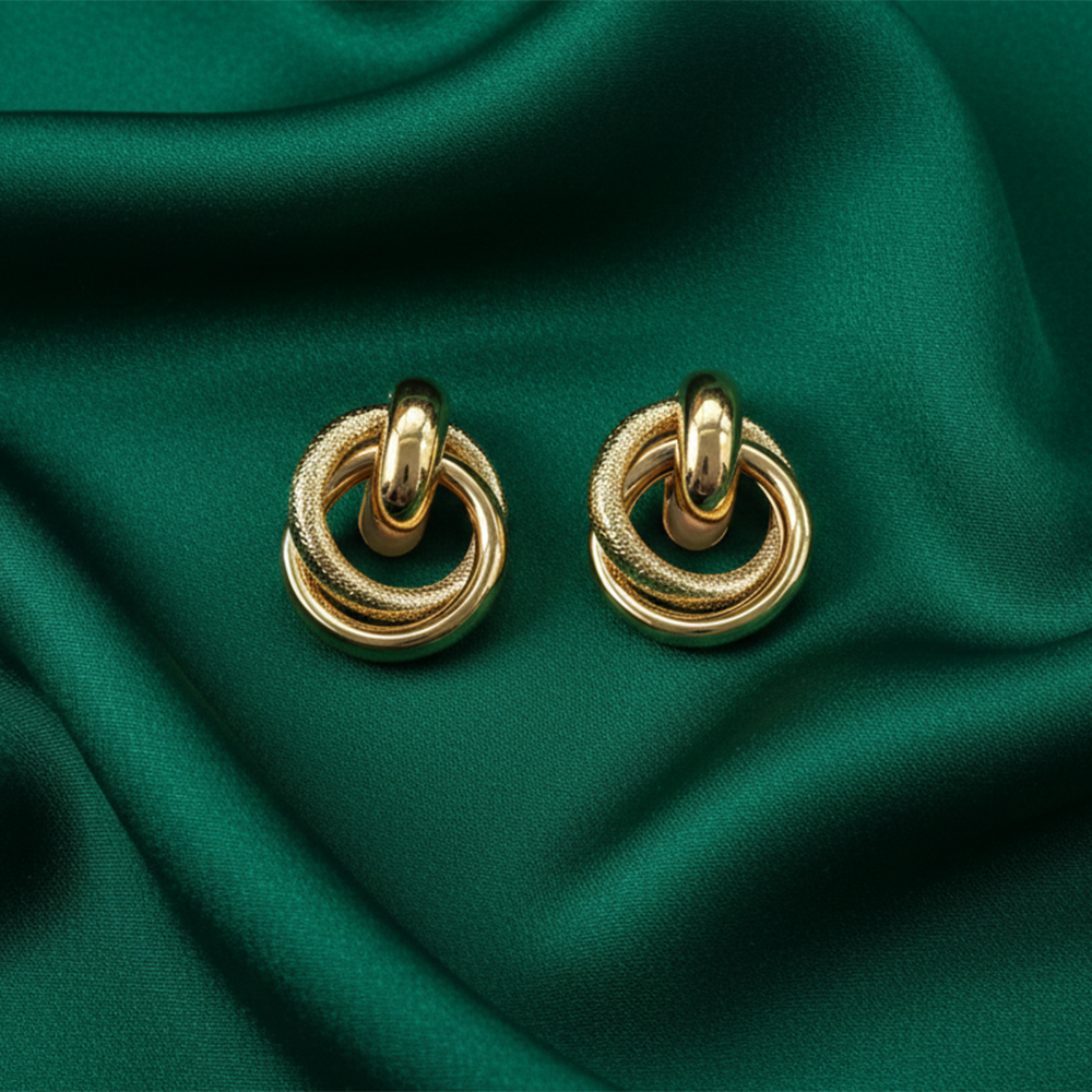 The99Jewel Modern Gold Plated Anti-Tarnish Stylish Studs