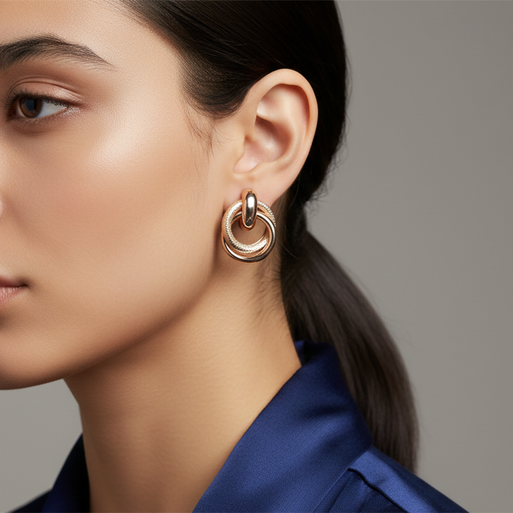 The99Jewel Everyday Rose Gold Plated Anti-Tarnish Stud Earrings