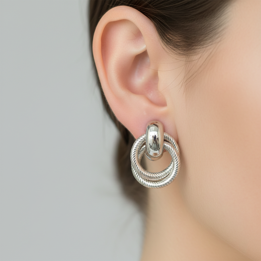 The99Jewel Premium Silver Plated Anti-Tarnish Minimal Stud Earrings