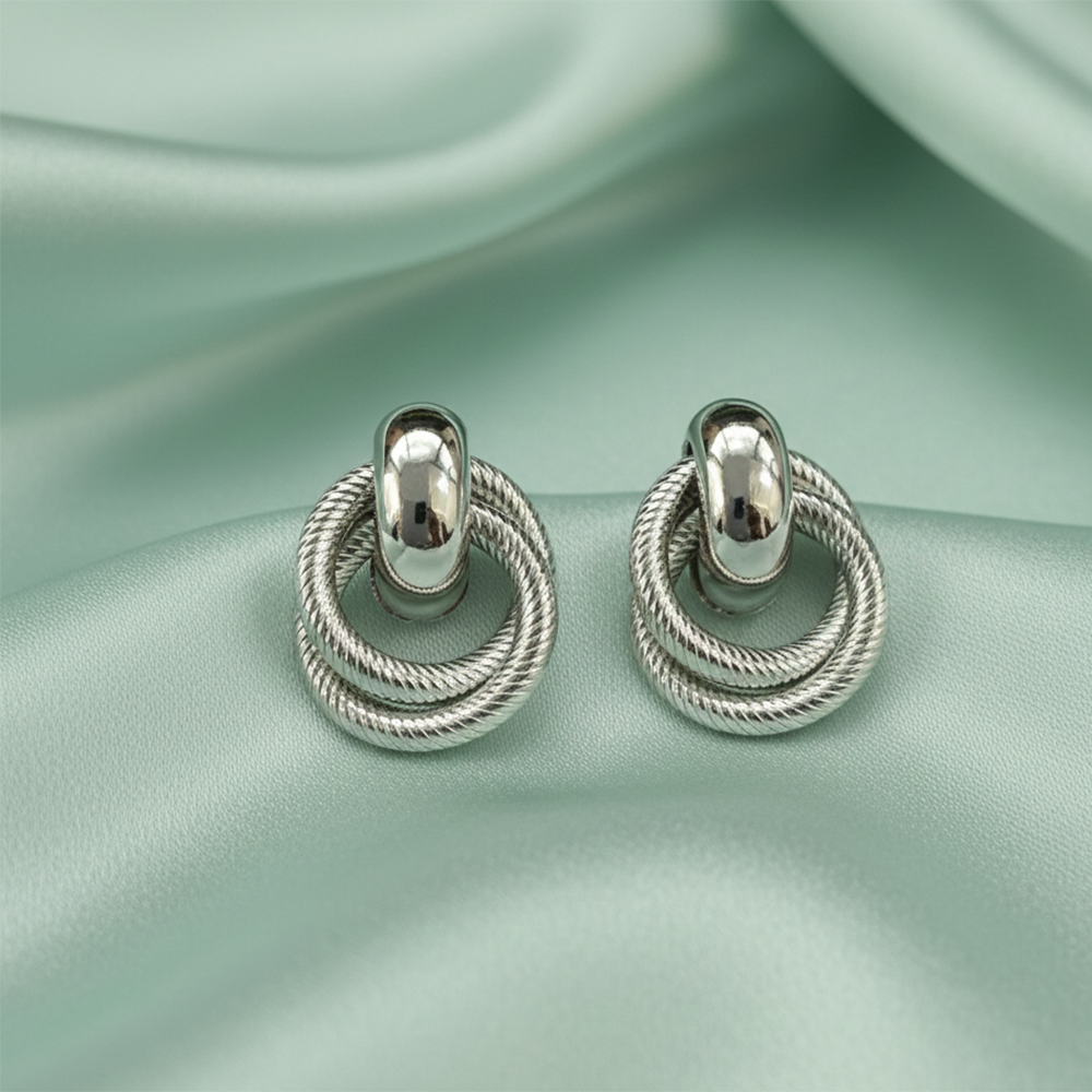 The99Jewel Premium Silver Plated Anti-Tarnish Minimal Stud Earrings