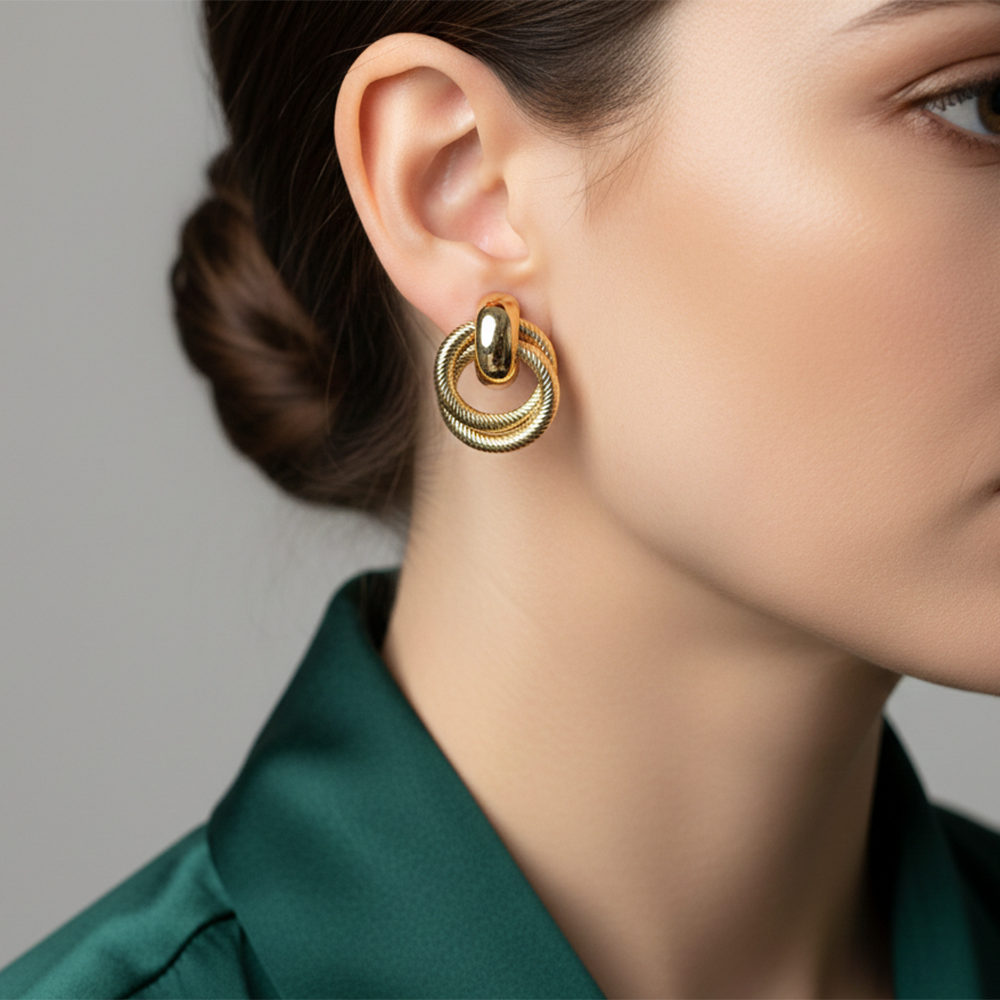 The99Jewel Everyday Gold Plated Anti-Tarnish Stud Earrings