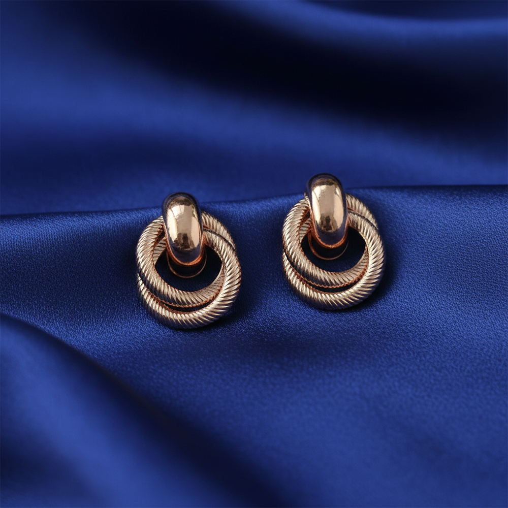 The99Jewel Modern Rose Gold Plated Anti-Tarnish Stylish Studs