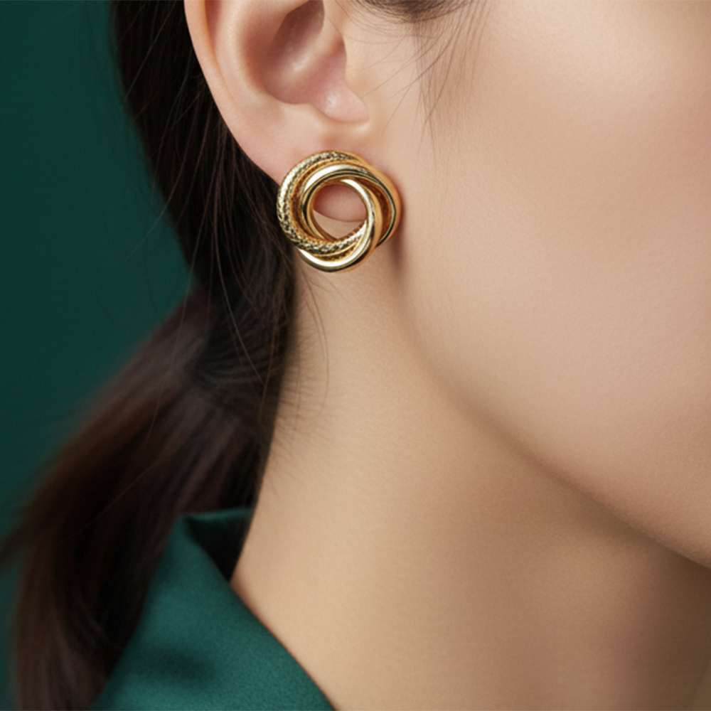 The99Jewel Minimal Gold Plated Anti-Tarnish Earrings Stud